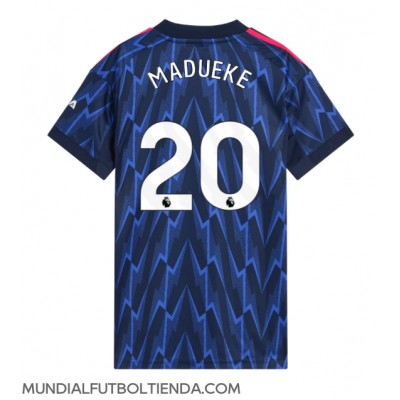 Camiseta Arsenal Noni Madueke #20 Segunda Equipación Replica 2025-26 para mujer mangas cortas Camiseta Arsenal Noni Madueke #20 Segunda Equipación Replica 2025-26 para mujer mangas cortas